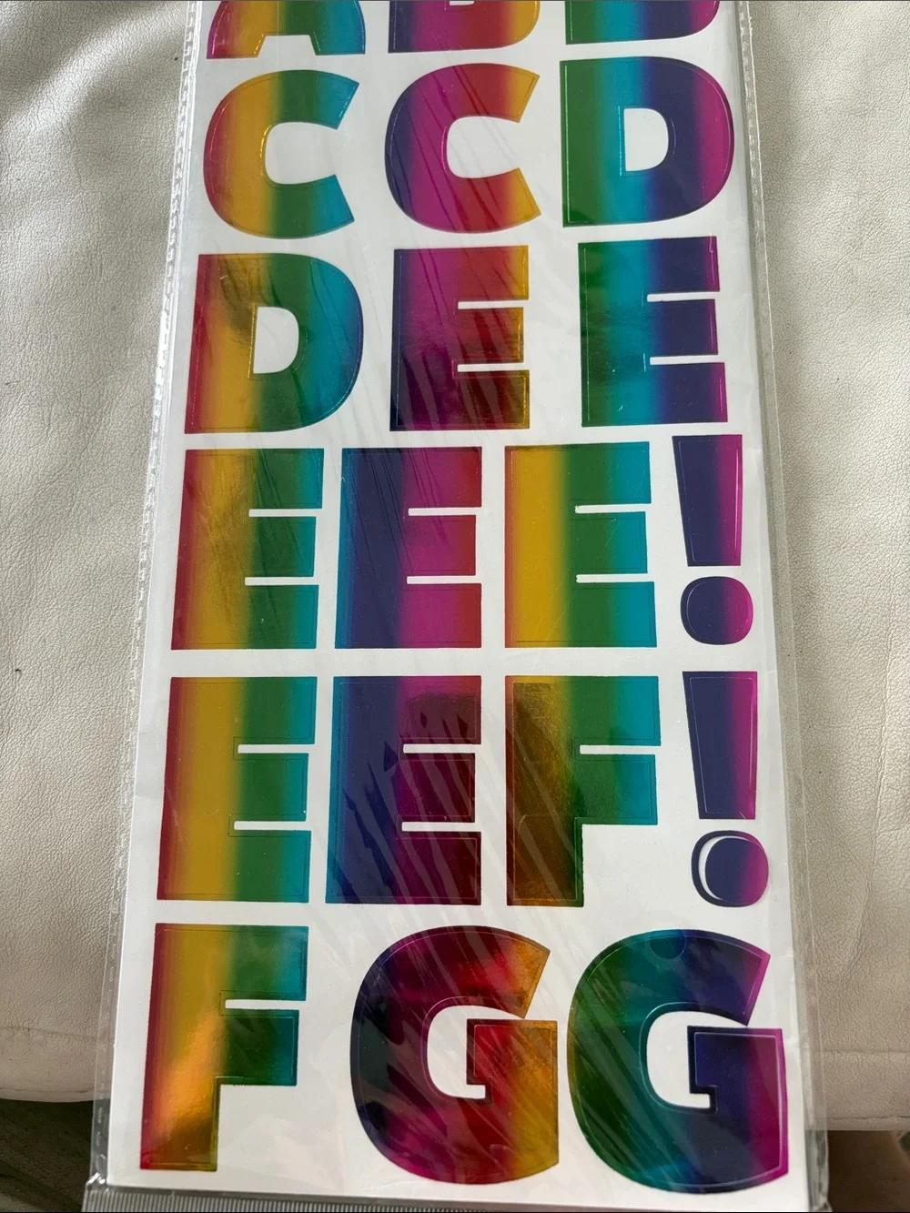 NIP 2” RAINBOW HOLOGRAPHIC LETTERS, NUMBERS, PUNCTUATION